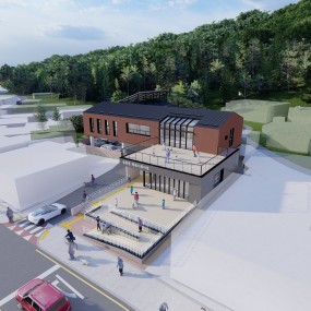 <span>건축설계</span><br/>무주읍 설천면 도시재생뉴딜사업 태권스테이션 (1등)